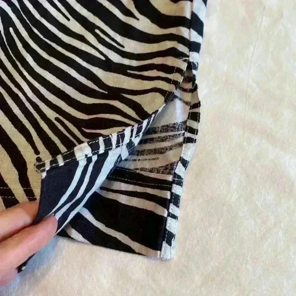 Jones New York Zebra Print 100% Linen 3/4 Sleeve Shirt Tunic Plus Size 2X. - Picture 5 of 13